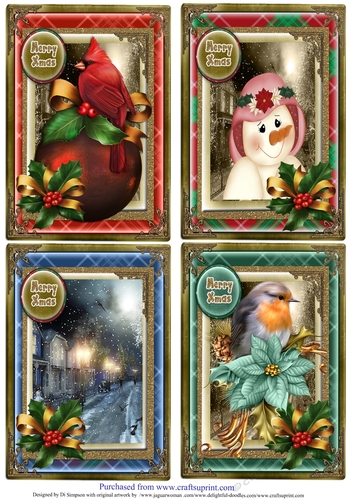 4 lovely Christmas toppers 
