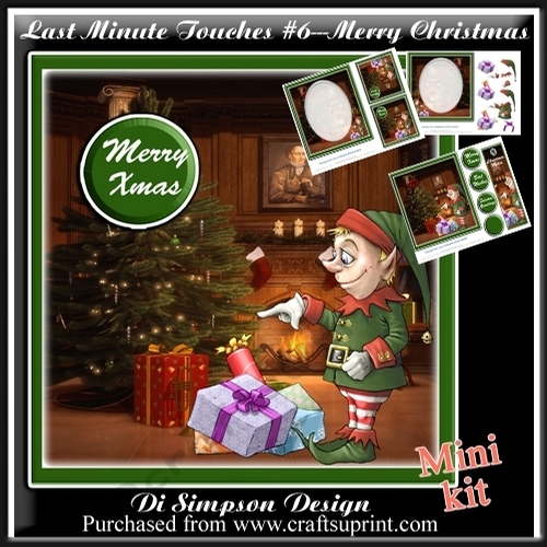 Mini Kit - Last Minute Prezzie counting  # 6 - with Decoupage