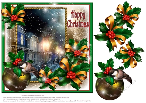 Vintage Christmas Scene