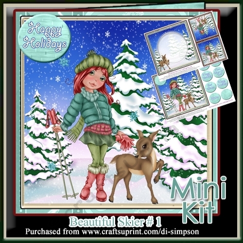 Mini Kit- Beautiful skier  #1 for lots of occasions