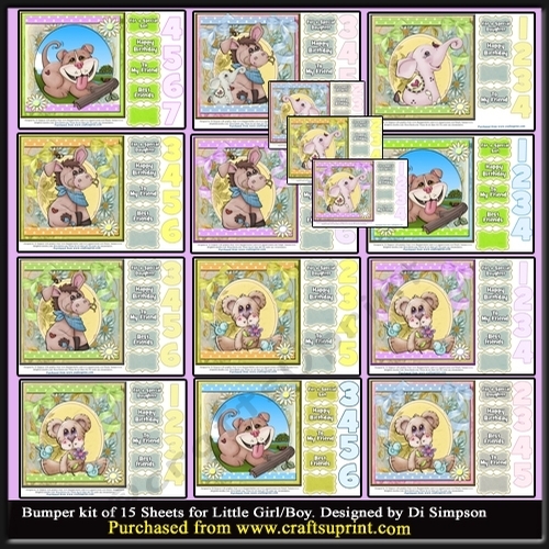 Huge Bumper kit- 15 Sheets for Little Girl/boy #4
