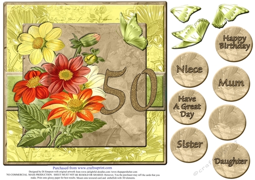 Gorgeous Vintage Daisies for 50th Birthday #1