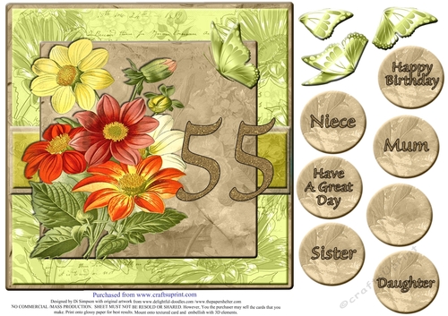 Gorgeous Vintage Daisies for 55th Birthday #2
