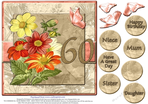 Gorgeous Vintage Daisies for 60th Birthday #3