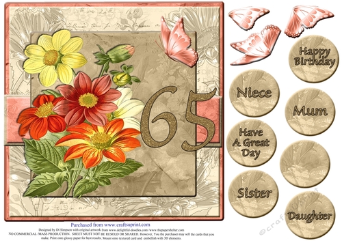 Gorgeous Vintage Daisies for 65th Birthday #4