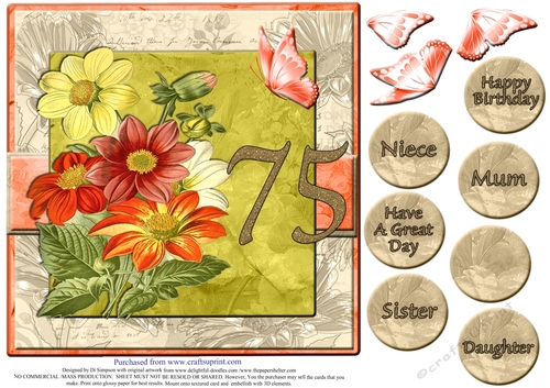 Gorgeous Vintage Daisies for 75th Birthday #6