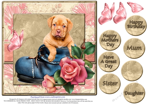 Beautiful Puppy in a Boot for Mothers Day #1