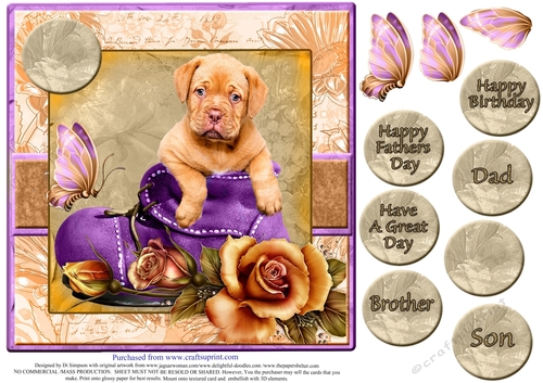 Beautiful Puppy in a Boot for Fathers Day #2