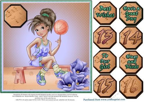 Beautiful Sporty Birthday Design for teenager. #2