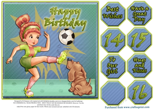 Beautiful Sporty Birthday Design for teenager. #5