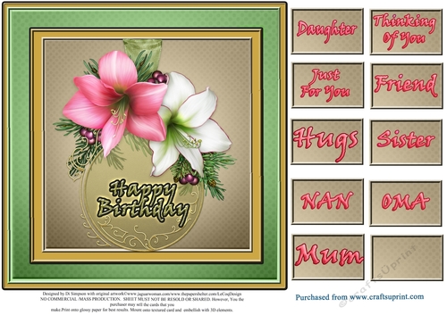 Beautiful Floral topper for Birthday for special lady #2