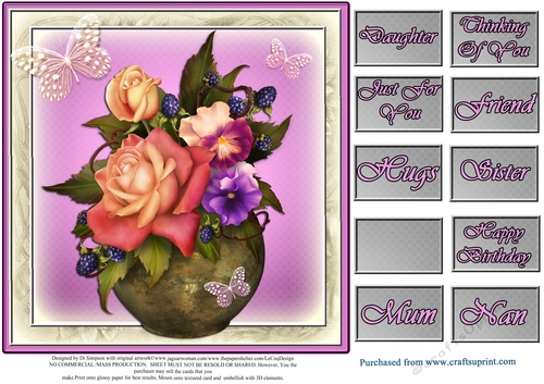 Beautiful Floral topper for Birthday for special lady #3