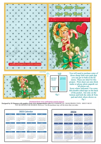2023/24 My Little Xmas List Note Book #5  