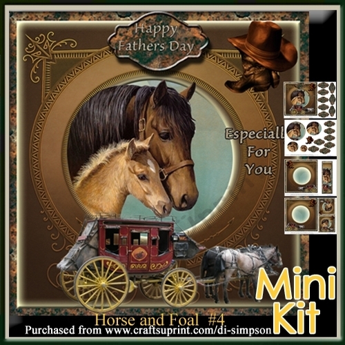 Mini Kit- Beautiful Horse and Foal for lots of occasions #4-For Male