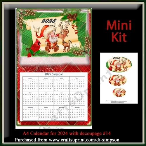 Mini Kit- A4 Xmas Calendar for 2025 #14