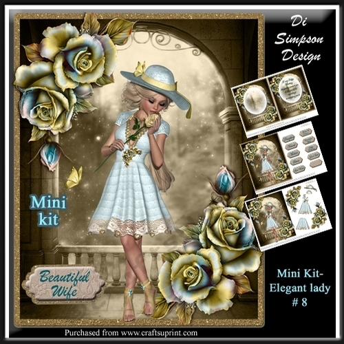 Best Wishes - Elegant Lady #8- For lots of occasions