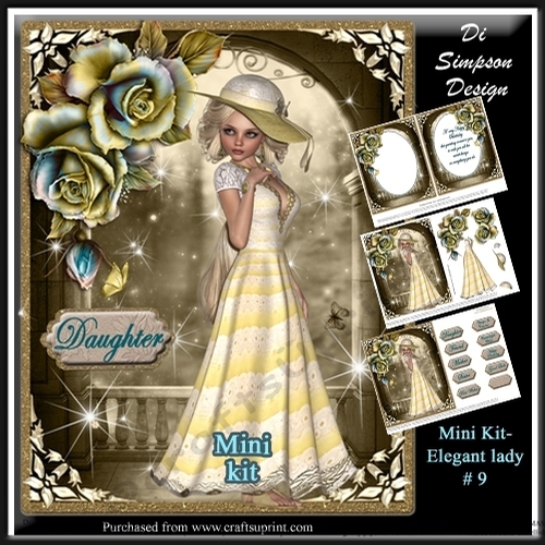 Best Wishes - Elegant Lady #9- For lots of occasions