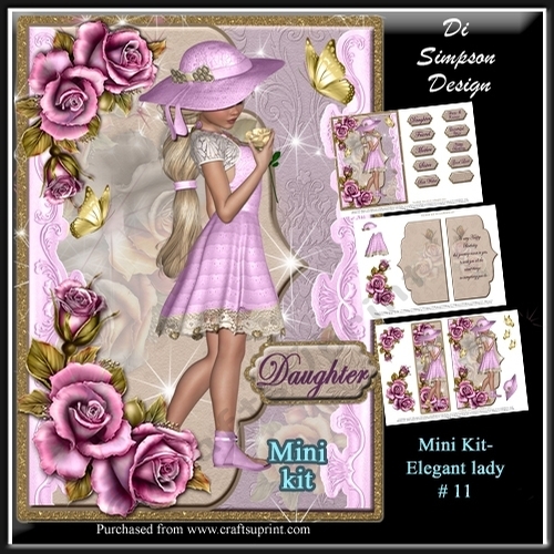 Best Wishes - Elegant Lady #11- For lots of occasions