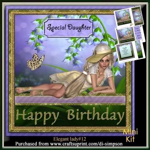 Best Wishes - Elegant Lady #12-Happy Birthday 