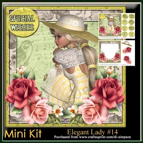 Best Wishes - Elegant Lady #14- For Birthday and lots of occasions