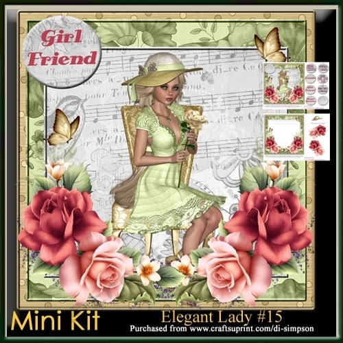 Best Wishes - Elegant Lady #15- For Birthday and lots of occasions
