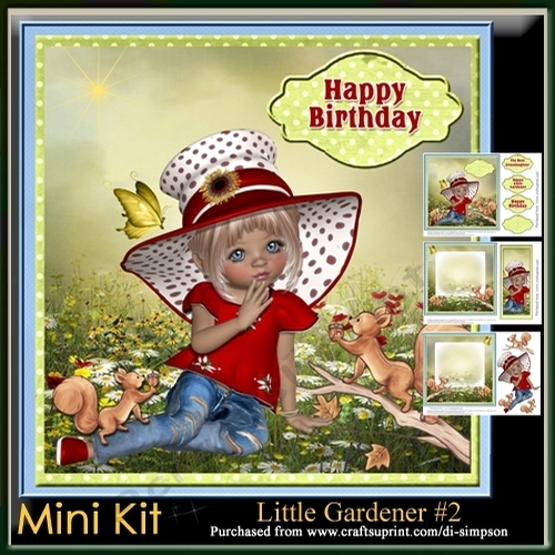 Mini Kit-Little Gardener #2- For birthday or lots of other occasions