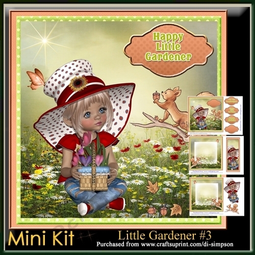 Mini Kit-Little Gardener #3- For birthday or lots of other occasions