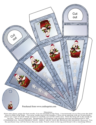 Icicle Box- Christmas #6 -( No text)