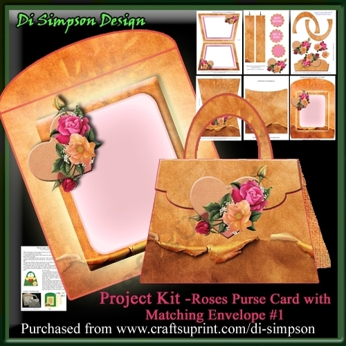Project Kit -Roses Purse Card with  Matching Envelope #1