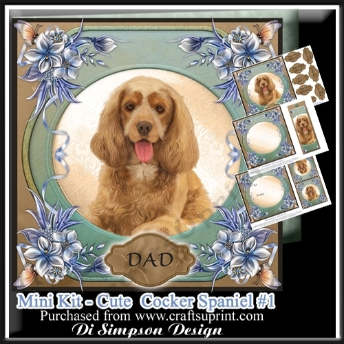 Mini Kit - Cocker Spaniel #1- For lots of occasions