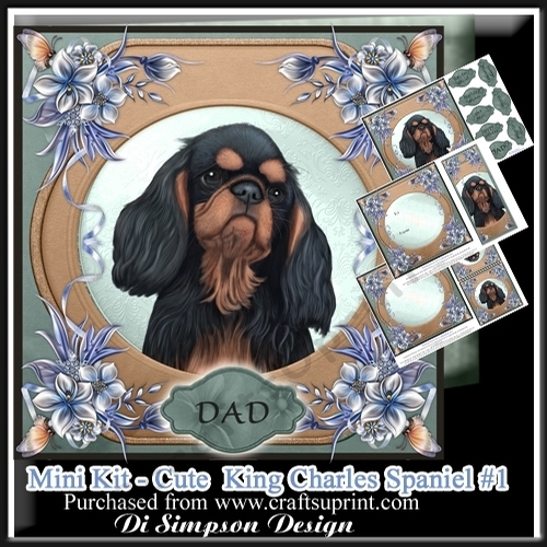 Mini Kit - Cute  King Charles Spaniel #1-For lots of occasions