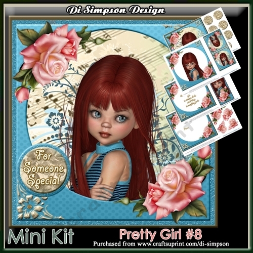 Mini Kit - Pretty Girl # 8 For Birthday and lots of occasions