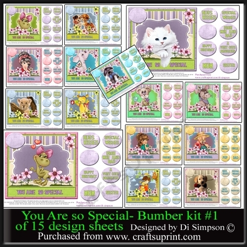 Bumber kit -You Are So Special -HUGE 15 design sheets