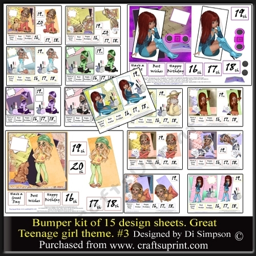 Bumber kit- For Teenage girls #3-HUGE 15 design sheets
