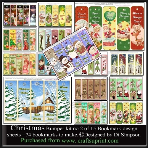 Huge Bumper Kit of 74 Christmas Bookmarks #2