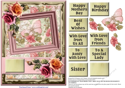 Floral topper for Mothers Day and lots of occasions