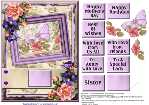 Floral topper for Mothers Day and lots of occasions #3