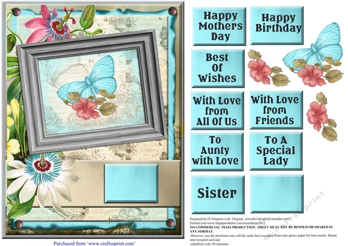 Floral topper for Birthdays,Mothers Day and lots of occasions #6