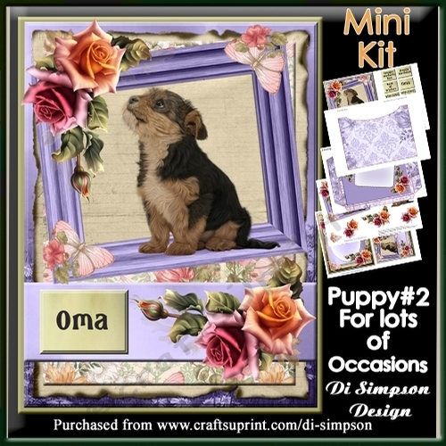 Mini Kit- Floral and puppy for lots of occasions #2