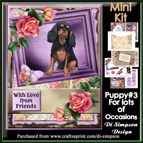 Mini Kit- Floral and puppy for lots of occasions #3