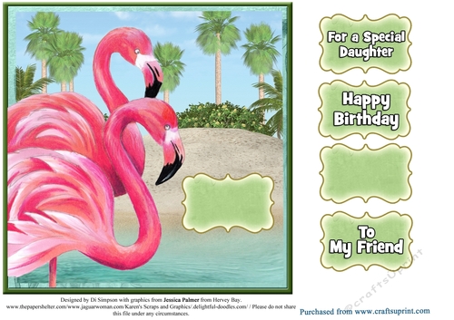 Happy Birthday- Flamingo #3