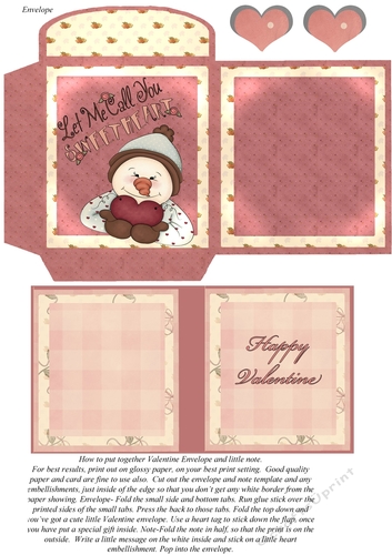 Happy Valentines Day - #7-Envelope and note