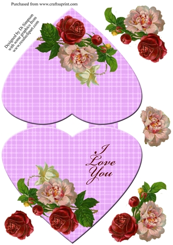 Heart Fold Floral Topper #1