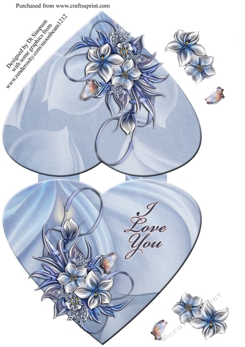 Heart Fold Floral Topper #2