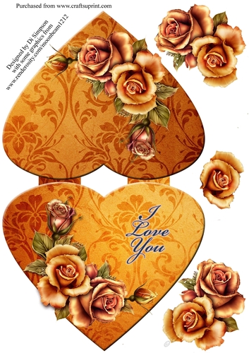 Heart Fold Floral Topper #3