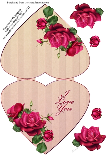 Heart Fold Floral Topper #4