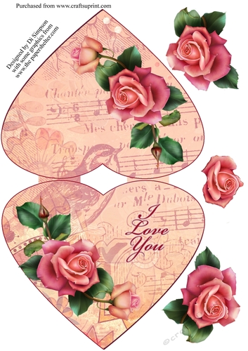 Heart Fold Floral Topper #6