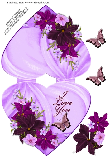 Heart Fold Floral Topper #7