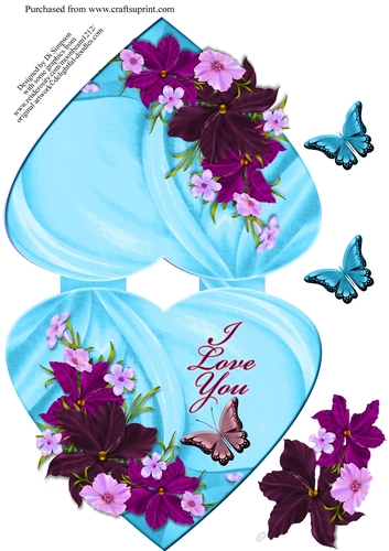 Heart Fold Floral Topper #8