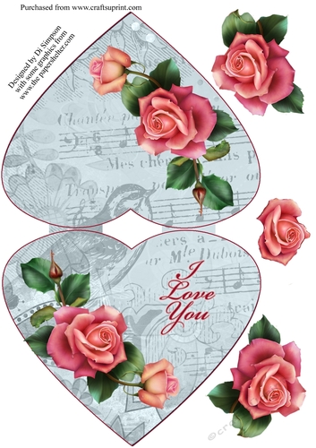 Heart Fold Floral Topper #9